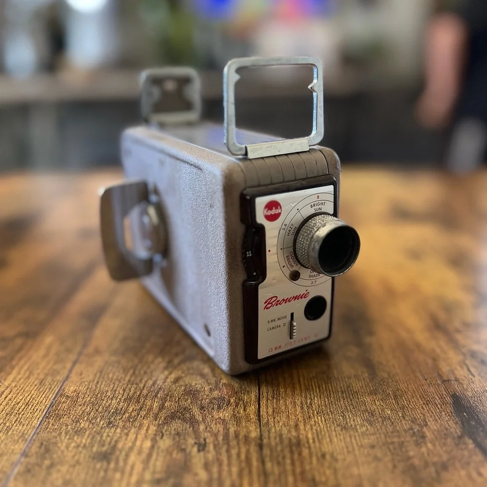 Kodak Brownie Vintage 8mm Movie Camera II Model 2 13mm f/2.7 Lens Winds & Spins